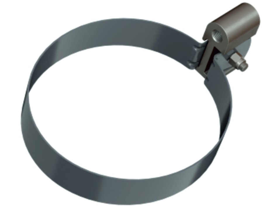 Хомут трубы металлический серый ПВХ Технониколь Оптима